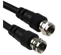 kenable Satellite F Type Coax Cable Screw Connector for Virgin Media Sky Freesat RG59 75 Ohm Aerial Lead Black 0.5m