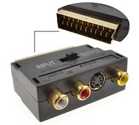 kenable SCART Adapter 3 x Phonos Audio & Composite & SVHS with In/Out Switch