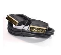 Kenable Scart Cable 21 Pins Connected Black Lead Gold Connectors 1.5M