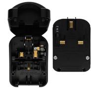 kenable Schuko Euro Plug to UK 3 Pin Plug Adapter Earthed with 10A Fuse | Continental EU to British Socket Converter | 250V 13A BS1363 | Mains Power Travel Adapter