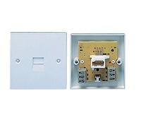 kenable Secondary Telephone BT Socket 3/6A Flush Mounted Faceplate