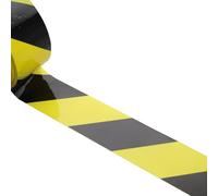 kenable Self Adhesive Hazard Warning Floor Barrier Safety Tape Durable Twin Ply Vinyl Black Yellow Chevron 50mm x 33m Single Roll