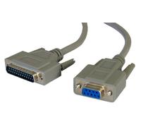 kenable Female 9 Pin Serial RS232 To Male 25 Pin Modem Printer Cable Lead 3m