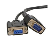 Serial RS232 Extension Cable DB9M to F 9 pin Male to Female 2m BLACK