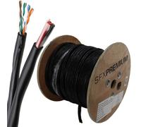 Kenable Sfx 4 Core Cat5E Utp And 2 X Dc Power Cores Shotgun Cable For Cctv Cameras 100M