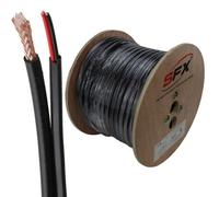 Kenable Sfx Rg59 Coax & Power Shotgun Cable For Cctv Ahd Bnc Cameras 100M Black