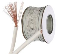 Kenable Sfx Speaker Cable 2 Core 79 Strand X 0.2mm (2.5mm) White Pvc Black Tracer 100M
