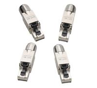 Kenable Shielded Cat6A Stp Rj45 Field Terminated Plugs Ends Connectors Metal (4 Pack)