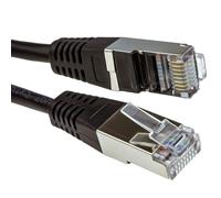 kenable Shielded FTP Cat5e Ethernet Network Cable RJ45 26AWG CCA Patch Lead Data Only 15m Black