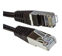 kenable Shielded FTP Network Ethernet RJ45 Cat5E-CCA PATCH 26AWG Cable 0.25m 25cm Black