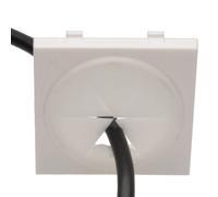 Kenable Silicone Cable Tidy Entry Exit Grommet For Euro Module Faceplates White