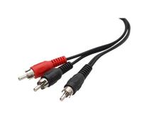 Kenable Single Rca Phono Plug To 2 X Phono Plugs Screened Cable Lead 5M