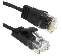 kenable Slim Cat6 Full Copper RJ45 Ethernet Network Patch Cable 1m Black - Ultra Thin 2.8mm Gigabit LAN Lead for High Density Networking PC Laptop Games Console TV Router