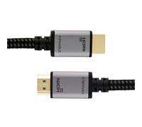 kenable Slim HDMI 2.1 Cable 8K 60Hz 4K 120Hz 48Gbps eARC HDR Dolby VRR Braided Lead for PC Laptop TV Monitor Gaming Console Grey 0.5m