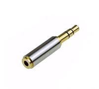 kenable Slimline Metal 2.5mm Stereo Socket to 3.5mm Headphone Jack Plug Adapter Gold