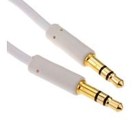 Kenable Slimline Pro 3.5mm Jack To Jack Stereo Audio Cable Lead Gold 1M White