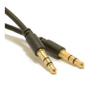 kenable Slimline PRO 3.5mm Jack to Jack Stereo Audio Cable Lead GOLD 2m