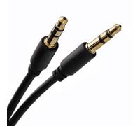 Kenable Slimline Pro 3.5mm Jack To Jack Stereo Audio Cable Lead Gold 2M Black