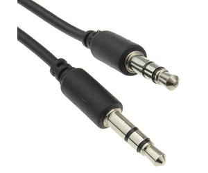 kenable Slimline PRO 3.5mm Jack to Jack Stereo Audio Cable Lead Nickel 0.5m