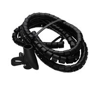 Kenable Spiral Cable Tidy Kit 12-20mm Cables Home/office Pe Black 2M & Quick-Fit Tool