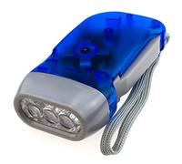 kenable Squeeze Charge Battery Powered 3 LED Camping Dynamo Torch with Hand Strap