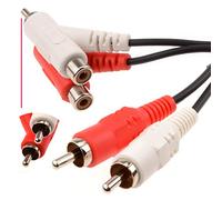 kenable Stackable 2 x RCA Phono to Phono Audio Cable Pure Copper Stereo Left Right Connection Lead 2m