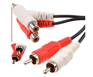 kenable Stackable 2 x RCA Phono to Phono Audio Cable Pure Copper Stereo Left Right Connection Lead 2m