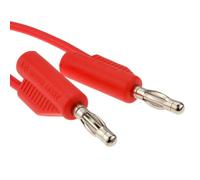kenable Stackable Banana Plug Test Lead Cable 4mm - Speaker HiFi Audio Multimeter - 1m Red