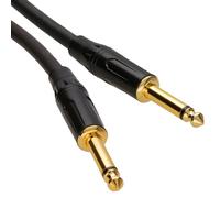 kenable STAGE Ready Studio Guitar Lead Instrument Cable 6.35mm 1/4 inch Jack Plug Gold Contacts Low Noise Heavy Duty Black 3m