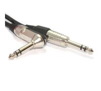 kenable Stereo Guitar Cable Right Angled 6.35mm TRS Jack to Straight Jack Shielded Audio Lead 3m