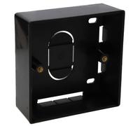kenable Surface Mount Back Box 1 Gang 32mm Deep Black Pattress Box for Wall Plates Sockets Switches BS5733
