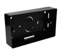 kenable Surface Mount Back Box 2 Gang 32mm Deep Black Pattress Box for Double Wall Sockets and Switches BS5733