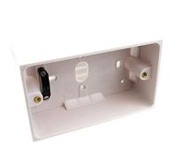 kenable Surface Mount Back Box Pattress Box 2 Gang 47mm with Cable Holder