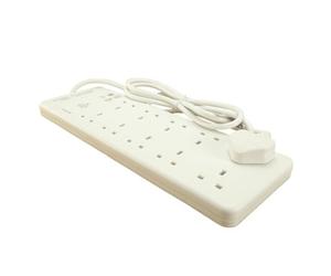 Kenable Surge Protected 10 Gang Uk Extension Lead Rfi Mains & Bt Protection 2M