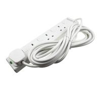 Surge Protected 4 Gang INDIVIDUALLY SWITCHED Extension Mains Power Lead 5m