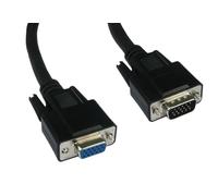 SVGA Monitor Extension Cable HD15 15 pin Lead Male to Female 5m BLACK