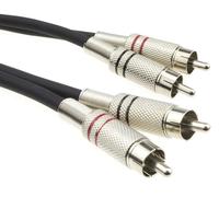 kenable Tangle Free Shielded RCA Phono Cable Red White Stereo Audio Lead Pure Copper 6m Black