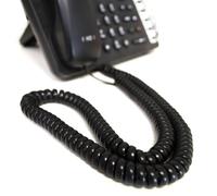 kenable Telephone Handset Coiled Cable RJ10 to RJ10 4P4C Cord Replacement Lead Black 4m