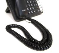 kenable Telephone Handset Coiled RJ10 Plug to RJ10 Plug Cable Lead Black 4m