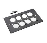 TUK Black Aluminium Wall Faceplate D-Series Compatible Double Gang 8 Hole