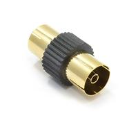 kenable TV Freeview RF Aerial Cable Joiner Female to Female Coupler Gold Black