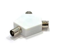 kenable TV Freeview RF Coaxial Splitter Connects 1 Device to 2 TVs