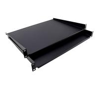 kenable [Twin Pack] Fixed Cantilever Shelf 1U 350mm Deep Black 19 inch Data Cabinet Rack