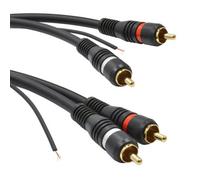 kenable Twin RCA Shielded Phono Audio Cable Oxygen Free Copper & Tag Wire 1m
