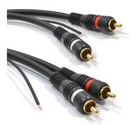 kenable Twin RCA Shielded Phono Audio Cable Oxygen Free Copper & Tag Wire 5m
