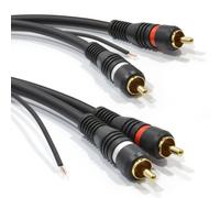 kenable Twin RCA Shielded Phono Audio Cable Oxygen Free Copper & Tag Wire 5m