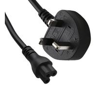 Kenable Power Cable Uk Plug (3A Fused) To C5 (Cloverleaf) 0.75mm Lead 1M Black