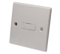 kenable Unswitched Fused Spur Double Pole 13A Rounded Faceplate White