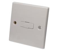 kenable Unswitched Fused Spur Single Pole 13A Rounded Faceplate White [13A Unswitched Fused Spur]