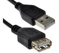 kenable USB 2.0 24AWG High Speed EXTENSION Cable A Plug to Socket BLACK 0.6m [0.6 metres]